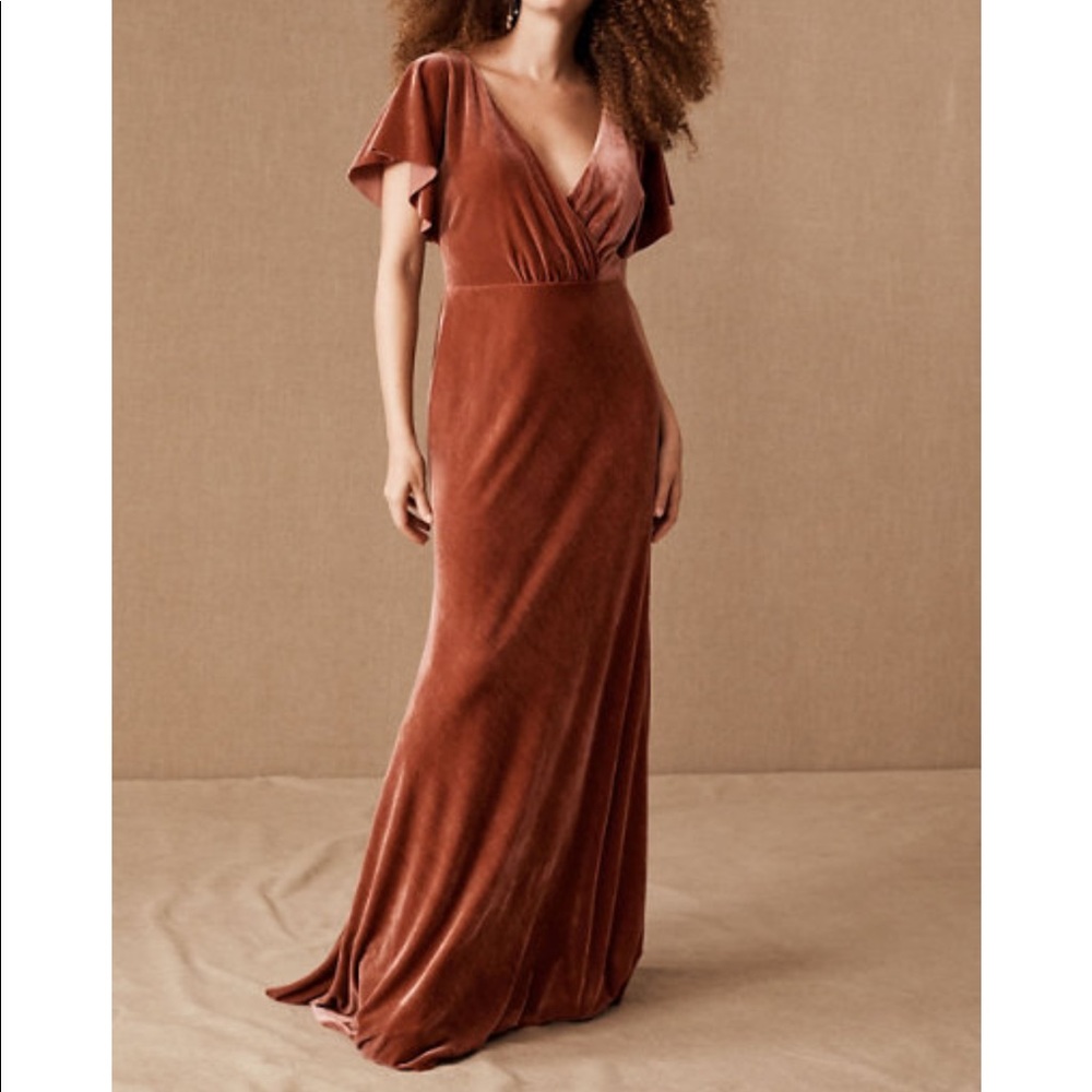 BHDLN Velvet Formal Bridesmaid Dress - 12